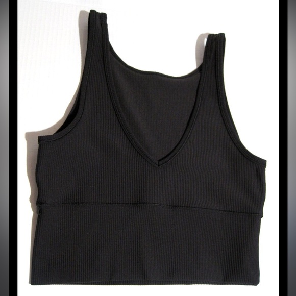 lululemon athletica Tops - Lululemon Athletica Black Fitted Crop Tank Top
